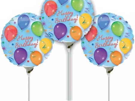 Balloons & Streams Birthday Ez-Fill Foil Balloons 9in, 3pcs Sale