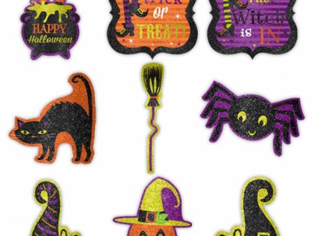 Witches Crew Glitter Cutouts 9pcs Cheap