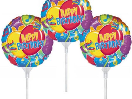 Birthday Glitter EZ-Fill Foil Balloon 9in, 3pcs on Sale