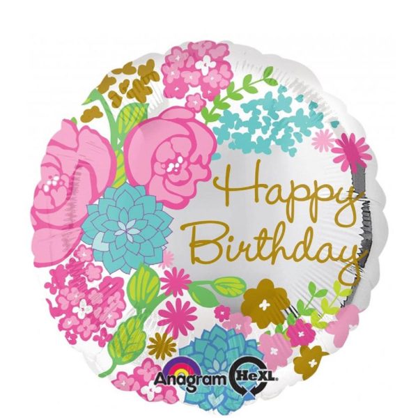 Botanical Birthday Foil Balloon 18in Online