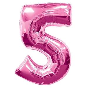 Number 5 Pink Foil Balloon 63x86cm Fashion