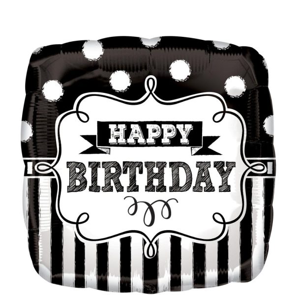 Chalkboard Happy Birthday Party Square Balloon 18in Hot on Sale