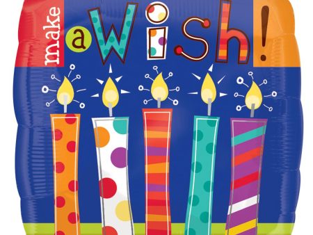 Make A Wish Candles Foil Balloon 18in Supply