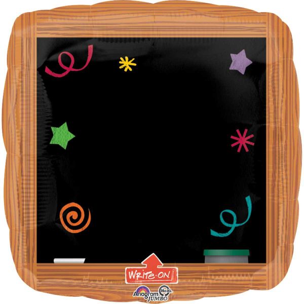 Write On Wood Frame Black Board Jumbo Balloon 32in For Discount