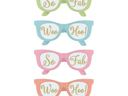 Confetti Fun Glasses 8pcs For Cheap