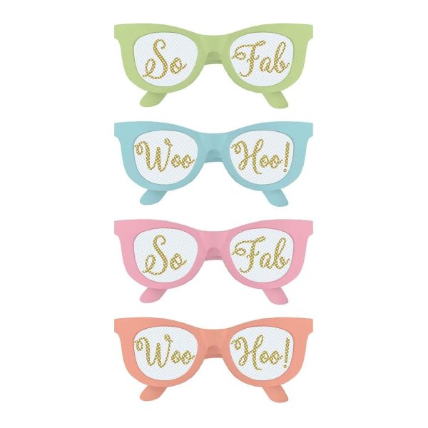 Confetti Fun Glasses 8pcs For Cheap