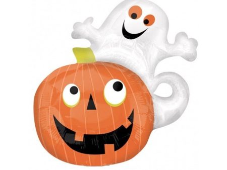 Ghost On Pumpkin Supershape Balloon Fashion