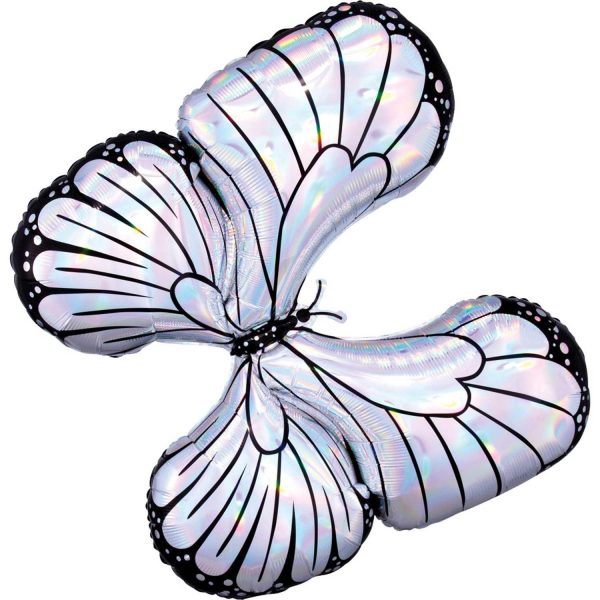 Butterfly Iridescent SuperShape Balloon 76x66cm Fashion