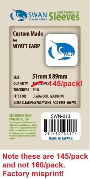 SWAN Sleeves - Card Sleeves (51 x 89 mm) - 145 Pack, Thin Sleeves For Discount