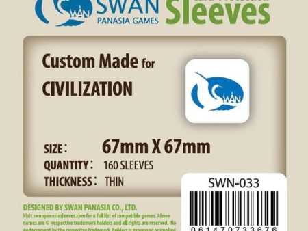 SWAN Sleeves - Card Sleeves (67 x 67 mm) - 160 Pack, Thin Sleeves Supply