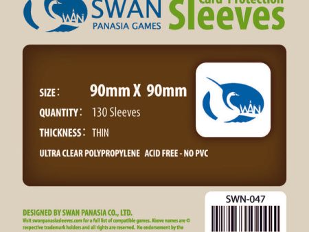 SWAN Sleeves - Card Sleeves (90 x 90 mm) - 130 Pack, Thin Sleeves Discount