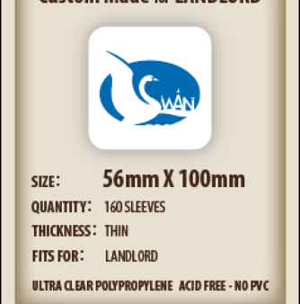 SWAN Sleeves - Card Sleeves (56 x 100mm) - 160 Pack, Thin Sleeves - Landlord Cheap