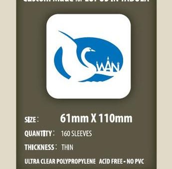 SWAN Sleeves - Card Sleeves (61 x 110 mm) - 160 Pack, Thin Sleeves Fashion