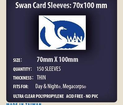 SWAN Sleeves - Card Sleeves (70 x 100 mm) - 150 Pack, Thin Sleeves Online now