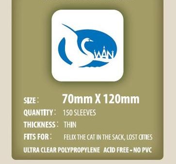 SWAN Sleeves - Card Sleeves (70 x 120 mm) - 150 Pack, Thin Sleeves Online Sale