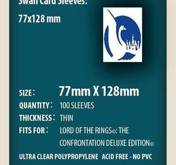 SWAN Sleeves - Card Sleeves (77 x 128 mm) - 100 Pack, Thin Sleeves - LOTR: the Confrontation Deluxe For Discount