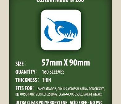 SWAN Sleeves - Card Sleeves (57 x 90 mm) - 160 Pack, Thin Sleeves - Standard USA Supply