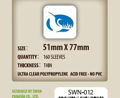 SWAN Sleeves - Card Sleeves (51 x 77 mm) - 160 Pack, Thin Sleeves For Cheap